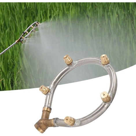 Buse de Brumisation, Buse d'Arrosage 5 Têtes Ajustable en Acier Inoxydable G1/4 pour Irrigation de Jardin et Serre (1/5)
