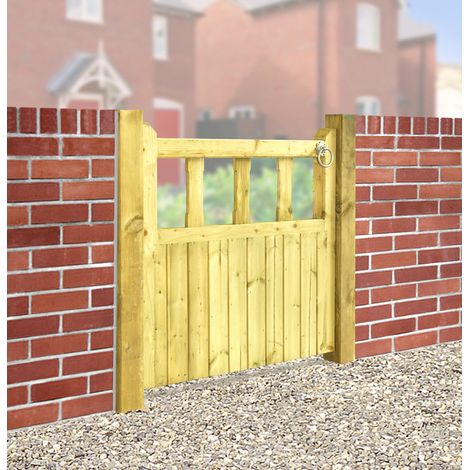 Quorn Single Garden Gate - Pressure Treated Scandinavian Redwood - W1050 x H900 mm