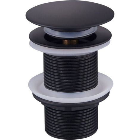 Promotion Pop Up Drain Plug, Pop Up Drain Without Overflow, Universal Pop Up Sink Drain, Sink Drain, Sink Drain Plug, Black Drain Plug for Sink and Basin (1/4)