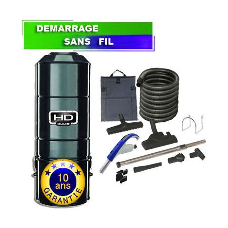 Aspirateur Central type ALDES, HD800C - Garantie 10 ans - Surface jusqu’à 350 m² - Set de nettoyage (1/5)