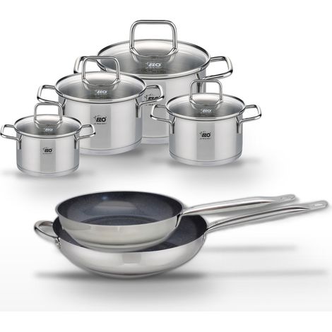 Lot 2 Poêles céramiques 28/32 cm Elo Profi Therm Platinum et 4 Faitouts Elo Citrin (1/5)