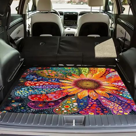 Tapis pour coffre de voiture, tapis de protection contre la poussière, résistant à l'usure et à la saleté, facile à entretenir - 75 x 100cm [Velours cristal, fond en plastique]