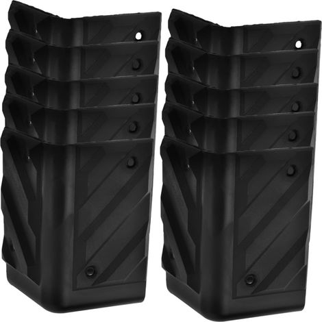 16 protège-coins décoratifs - plastique - noir - enveloppant (1/5)