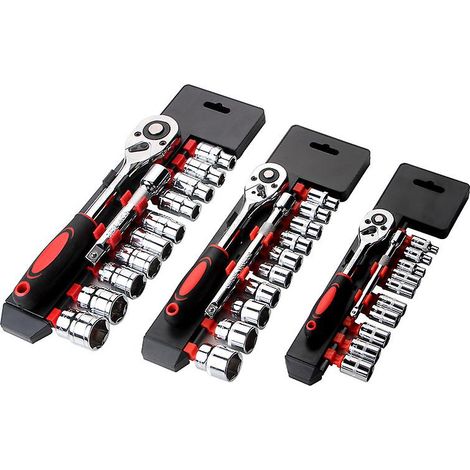 1/4" Cr-V Universal-Steckschlüssel für Fahrzeuge und Fahrräder mit Drehmomentschlüssel
