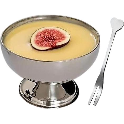 Coupes à dessert en acier inoxydable Genérico – Couverts  Bol réutilisable pour yaourt  Idéal pour smoothies, en-cas, gâteaux aux fruits, restaurants, fêtes, pique-niques, anniversaires, été, cinéma