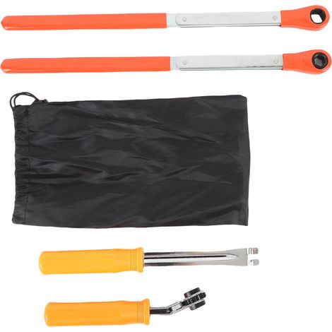 Ortviai Clé à cliquet pour réglage automatique des freins pneumatiques – 4 pièces (7/16″, 9/16″) – Outil de déverrouillage à fourche (1/5)