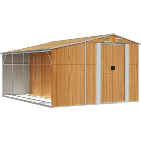 Maison Exclusive - Capanno Giardino Marrone Chiaro 277x365,5x179cm Acciaio Zincato