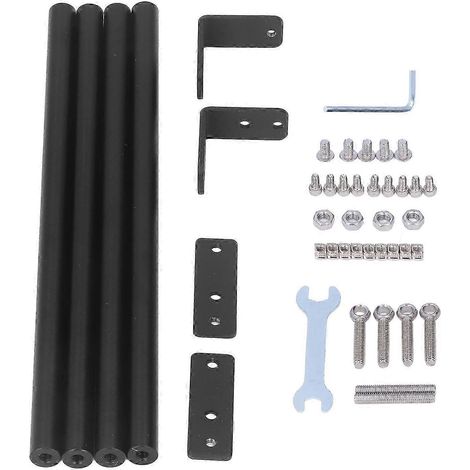 Tige de support en alliage d'aluminium S4, ensemble de barres métalliques avec connecteurs pour imprimante 3D, accessoires de fixation robustes (1/5)