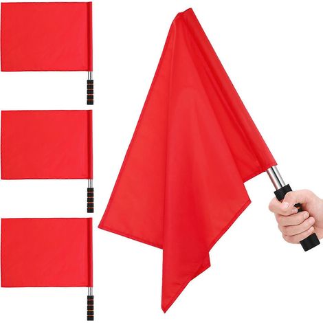 Ensemble de 32 drapeaux rouges pour compétitions sportives et drapeaux d'arbitre (1/5)