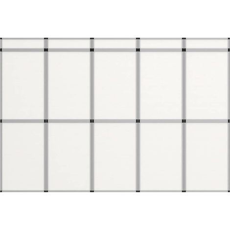 Cartelera de exposición plegable 15 paneles blanco 302x200 cm vidaXL (1/5)