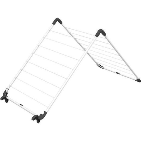 Séchoir Baignoire - 10 M - Pliable - Acier Et Plastique - Blanc - Pour Petite Salle De Bain - 1 Pièce (1/3)