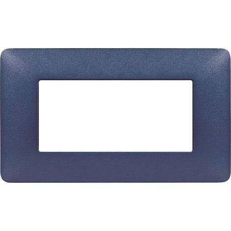 Placchetta placca blu compatibile matix 6posti copri interruttore c8806 (1/2)