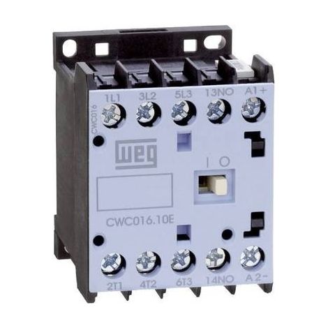 WEG CWC016-10-30C03 Contattore 3 NA 7.5 kW 24 V/DC 16 A con contatto ausiliario 1 pz. (1/2)