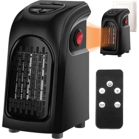 Chauffage d’appoint sans fil 400 W – Thermostat réglable, chauffe rapide en quelques minutes – Modèle compact et silencieux (1/3)