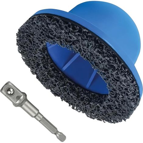Ponceuse de moyeu de roue - Diamètre intérieur : 90 mm - Diamètre extérieur : 150 mm - Brosse pour moyeu de roue de voiture - Élimination de la rouille - Ponceuse à tête sphérique avec (1/5)