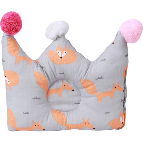 Oreiller Anti-Tête Plate pour Nouveau-né - Coussin de Sommeil Préventif Bébé Renard Rouge (1/5)