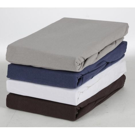 BURI Boxspring Spannbettlaken 150x200x35cm 180gsm Jersey Baumwolle Tuch Überzug (1/5)