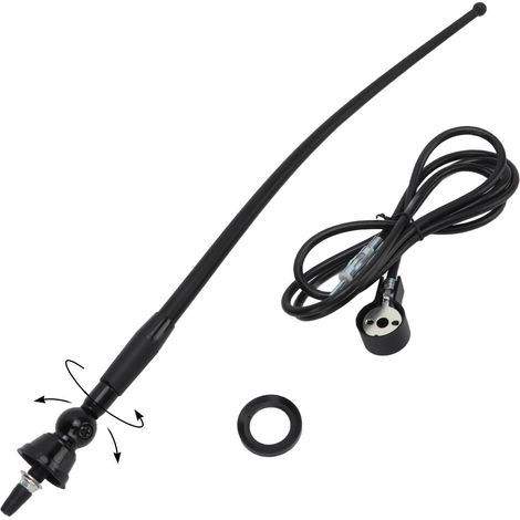 FM/AM-Antenne, professionelle, verschleißfeste und hochflexible Autoantenne mit DIN-Stecker für LKW und Bus.