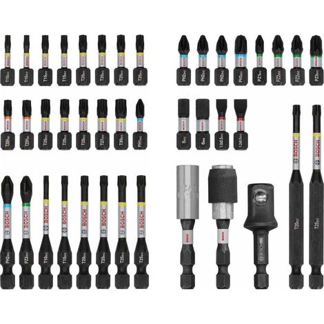 Bosch PRO Impact conjunto de puntas para taladro de acero 41 piezas