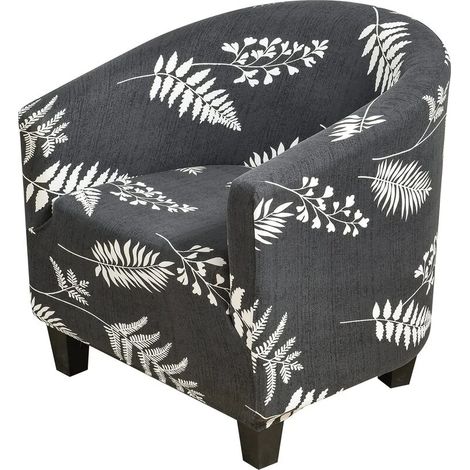 Armchair Slipcover, Armchair Slipcover, Armchair Slipcover, Elastic Slipcover, For Club Armchair, 1 Piece, Dark Gray (1/5)