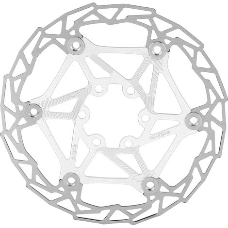 Disque de frein flottant 160mm pour VTT avec 6 boulons, rotor argenté pour vélo de montagne (1/5)