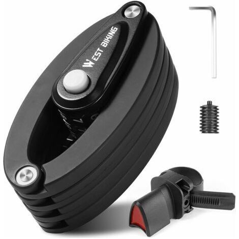 Foldable bike lock, bike lock with 4-digit anti-theft combination, security level 6, very resistant folding bike lock, 85cm bike lock, Bike lock with support - (1/4)