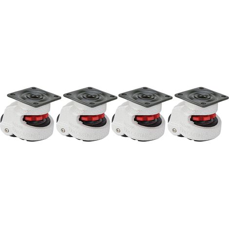 4 pièces 2,8" Roulette de Nivellement Rétractable, Roulette Pivotante Industrielle, Roues Pivotantes d'une Capacité de 330lb.