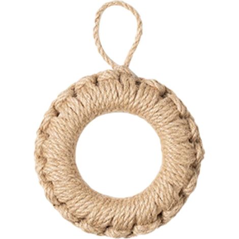 Dessous de plat en lin, rond, beige (1/5)
