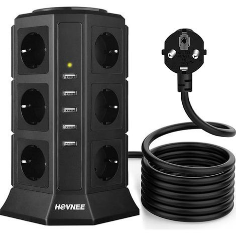 Tour Multiprise, Prises Électriques avec Prises, Ports USB, Ligne en cuivre Pur de m Prise Multi-Ports (1/3)