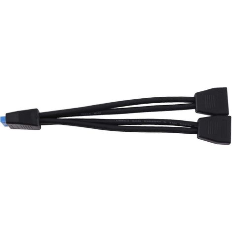 Mini câble répartiteur USB 3.0 interne 19/20 broches 1 vers 2 pour carte mère (1/5)