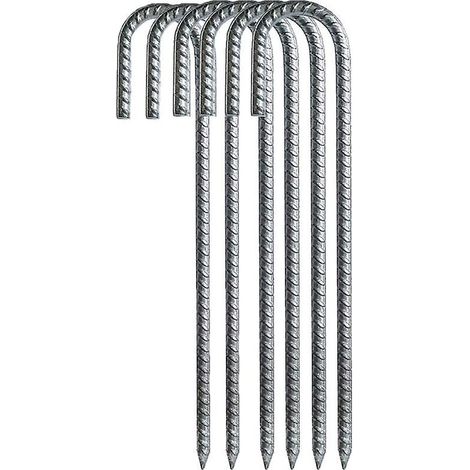 Erdnägel, Gartenklammern, Armierungsstäbe, verzinkte Stahl-L-Haken, Hochleistungs-Bodenanker für Camping, Trampolin, Zaun (1/4)