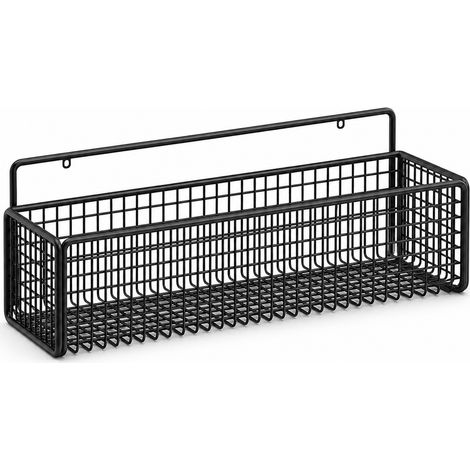 Badezimmer-Wandregal ohne Bohren Schwarz 36 cm (1/5)