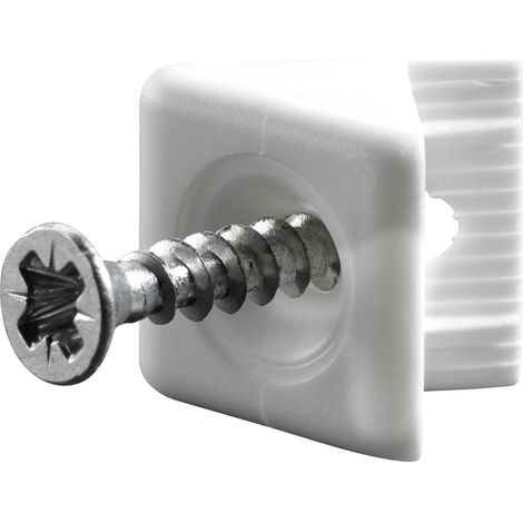 Hettich Rückwandstabilisator Kunststoff 14 x10 x10 mm, weiß, 10 Stück Möbelbeschlag