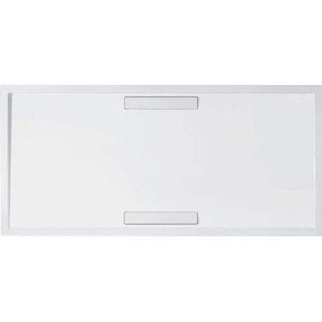 Receveur de douche rectangulaire SQUARO SUPER FLAT 1400 x 900 x 18 mm, blanc pierre