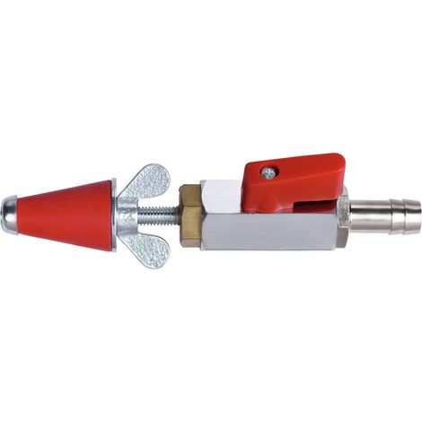 ROTHENBERGER Bouchon de test de gaz, conique, taille 0 (3/8"-1/2"), avec robinet - 351225