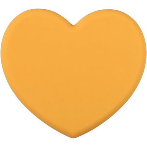 Sous-main isolant en silicone uni, tapis de table antidérapant en forme de cœur, jaune, idéal pour les fêtes de Noël et la cuisine. (1/5)