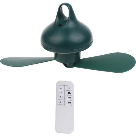 Ventilateur de camping silencieux 8000 mAh avec télécommande, minuterie 4 vitesses, support pour tente et ventilateur de plafond (1/5)