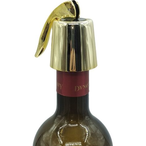 Bouchons de bouteille de vin sous vide en acier inoxydable, étanches et préservant la fraîcheur, Convient pour le vin (or, lot de 2)