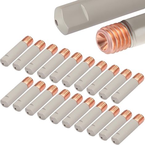 Revêtement Buses de soudage MIG (0,035" Ø 0,9 mm) Kit d'accessoires Buse de Contact Thread M6 avec revêtement antiadhésif MIG MAG Chalumeau de soudage 14AK 15AK Cuivre Pièces de Rechange (1/5)