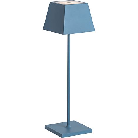 SIESTA Lampada da tavolo portatile LED 2,2W IP54 CCT 2700-3000K dimmerabile touch - Struttura in alluminio pressofuso - Colore Blu (1/5)