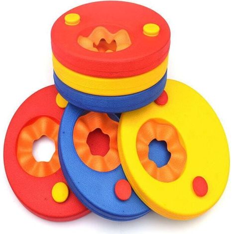 Kids' Swimming Floats, 6-Piece EVA Swimming Set, Swimming Floats (Red + Yellow + Blue) Suitable for Children Ages 3-14 to Learn to Swim YMYNY (1/4)