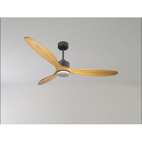 Modulo de KlassFan - Super déstratificateur d'air,avec Lumière, noir,pales couleur bois idéal pour 25 à 40 m² KLDC1P3WoL1Bk (1/5)