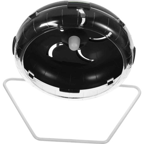 2 roues d'exercice pour hamsters, silencieuses avec roulements à billes, tambour en PS transparent, hauteur réglable, pour hamsters, gerbilles et souris (1/5)