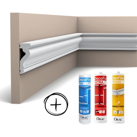 Pack MKP 6.90 mètres linéaires DX174-2300 + colles L230 x H6 x L2,2 cm - L230 x H6 x L2,2 cm - ORAC DECOR (1/5)