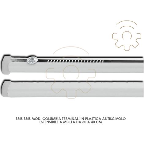 Bris-bris mod Columbia avec ressort de 30 A  40 blanc en tA le antidA rapante ovale section 14x8mm