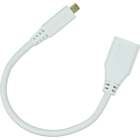 Raspberry Pi®  HDMI-Adapter Raspberry Pi® [1x HDMI-Stecker D Micro - 1x HDMI-Buchse] 23.5 cm Schwarz (1/2)