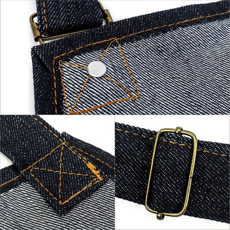 Grembiule da lavoro da uomo e da donna, grembiule portautensili con 4 tasche per falegnameria, officina, garage, cucina, giardino - Nero (1/4)