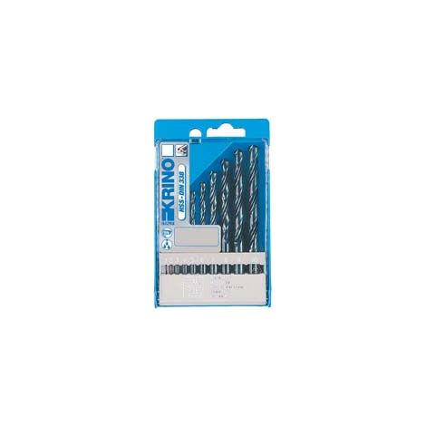 Punte HSS DIN 338 Rullate in Set da 10 Pezzi Krino