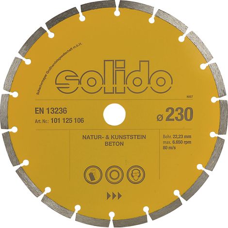SOLIDO Diamant Handtrennscheibe Turbo 230 x 22,23 mm (1/4)