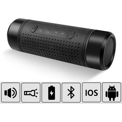 Enceinte Bluetooth, batterie externe, lampe torche, enceinte extérieure avec lumière LED (1/5)